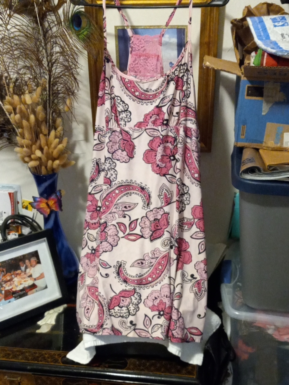 Pink Paisley Floral Sleeveless